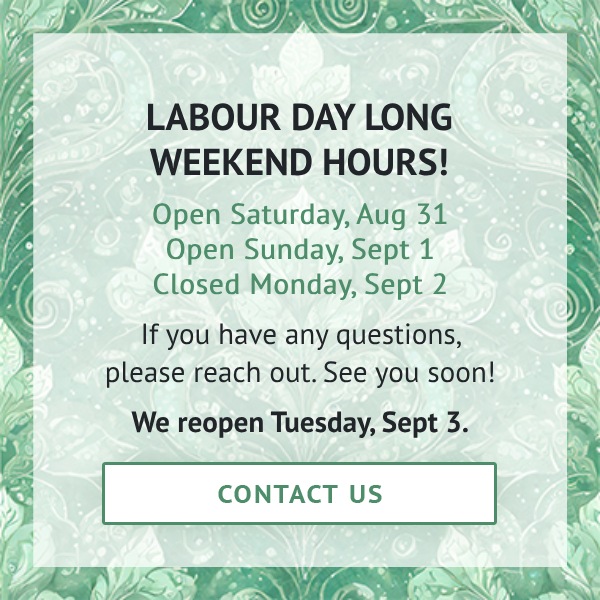 Closed Labour Day, Sept 2